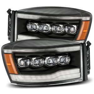 Dodge Ram 1500HD Headlights - AlphaRex - NOVA LED Projector - Black - `06-`08