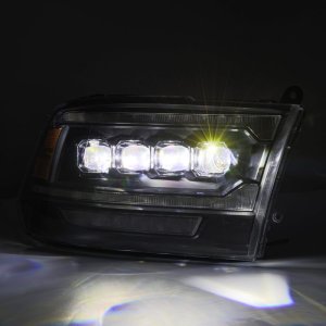 Dodge Ram 2500 Headlights - AlphaRex - NOVA LED Projector - Black - `09-`18