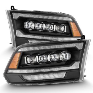Dodge Ram 2500 Headlights - AlphaRex - NOVA LED Projector - Black - `09-`18