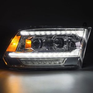 Ram 1500 Headlights - AlphaRex - PRO-Series Projector, Sequential Signal, Top/Middle DRL - Chrome - `09-`18