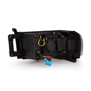 Dodge Ram 1500 Headlights - AlphaRex - NOVA LED Projector, Plank Style w/Activ Light/Seq Signal - Black - `02-`05
