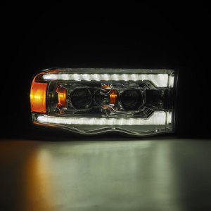 Dodge Ram 1500 Headlights - AlphaRex - LUXX LED Proj - Chrome - `02-`05