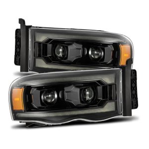 Dodge Ram 1500 Headlights - AlphaRex - PRO-Series Projector - Alpha Black - `02-`05