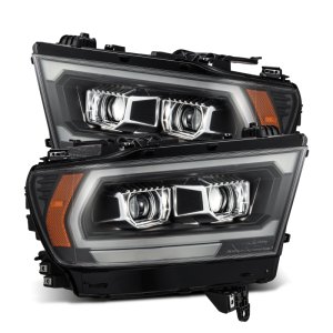 Dodge Ram 1500 Headlights - AlphaRex - PRO-Series Projector - Black - `19-`22