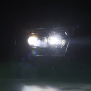 Ram 1500 Headlights - AlphaRex - LUXX LED Projector - Alpha Black - `19-`22
