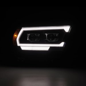 Ram 1500 Headlights - AlphaRex - LUXX LED Proj - Black - `19-`22