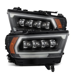 Dodge Ram 1500 Headlights - AlphaRex - NOVA-Series - Black - `19-`23