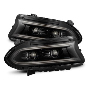Dodge Charger Headlights - AlphaRex - LUXX-Series LED Projector - Alpha-Black - `15-`23