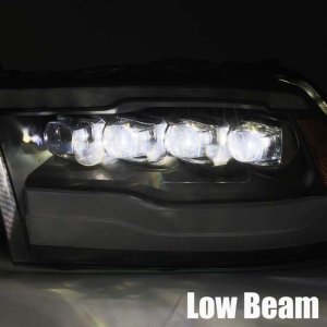 Dodge Ram 1500HD Headlights - AlphaRex - NOVA LED Projector - Chrome - `09-`18