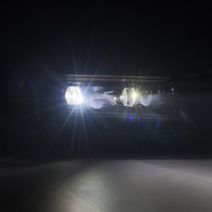 Dodge Charger Headlights - AlphaRex - LUXX-Series LED Projector - Black - `15-`23