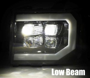 GMC 1500HD Headlights - AlphaRex - NOVA LED - Jet Black - `07-`13