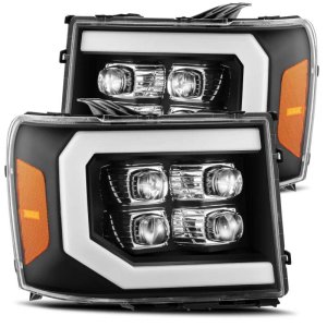 GMC 1500HD Headlights - AlphaRex - NOVA LED Plank Style - Gloss Black - `07-`13 GMC 1500HD Headlights - AlphaRex - NOVA LED Plank Style - Gloss Black - `07-`13