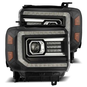 GMC Sierra Headlights - AlphaRex - PRO-Series Projector - Black - `14-`18