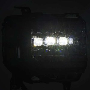 GMC Sierra Headlights - AlphaRex - NOVA LED Projector - Alpha Black - `14-`18