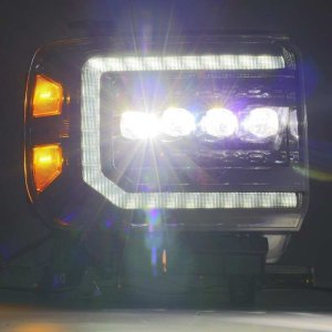 GMC Sierra Headlights - AlphaRex - NOVA LED Projector - Alpha Black - `14-`18