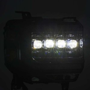 GMC Sierra Headlights - AlphaRex - NOVA LED Projector - Alpha Black - `14-`18