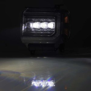 GMC Sierra Headlights - AlphaRex - NOVA-Series Projector - Black - `14-`18