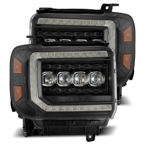 GMC Sierra Headlights - AlphaRex - NOVA-Series Projector - Black - `14-`18