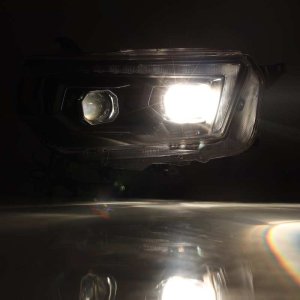 Toyota 4Runner Headlights - AlphaRex - PRO-Series Projector Plank Style w/Seq Signal/DRL - Black - `10-`13
