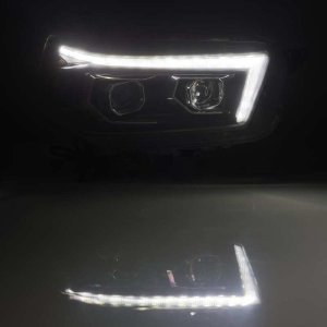 Toyota 4Runner Headlights - AlphaRex - PRO-Series Projector Plank Style w/Seq Signal/DRL - Black - `10-`13