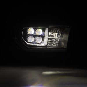 Toyota Tundra Headlights - AlphaRex - NOVA LED Projector w/Active Light Sequence Signal + DRL - Black - `07-`13