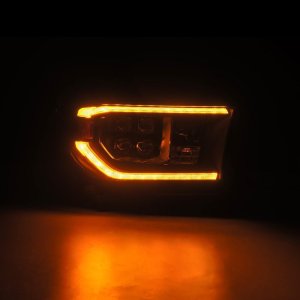 Toyota Tundra Headlights - AlphaRex - NOVA LED Projector w/Active Light Sequence Signal + DRL - Black - `07-`13