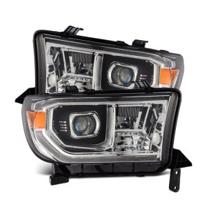 Toyota Tundra Headlights - AlphaRex - LUXX LED Projector - Chrome - `07-`13