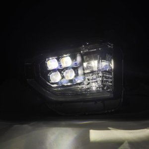 Toyota Tundra Headlights - AlphaRex - NOVA-Series with Active Light & Sequential Signal + DRL - Alpha-Black - `14-`21