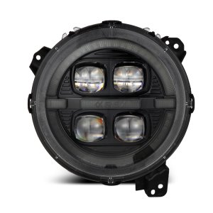 Jeep Gladiator JT Headlights - AlphaRex - Nova-Series Projector with Activ Light/Seq Signal - Alpha-Black - `18-`23