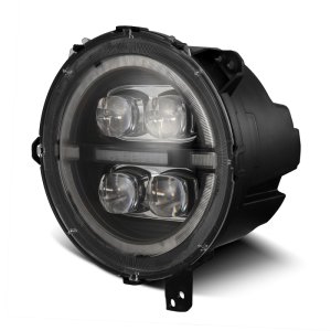 Jeep Gladiator JT Headlights - AlphaRex - Nova-Series LED Proj with Activ Light/Seq Signal/DRL - Black - `18-`23