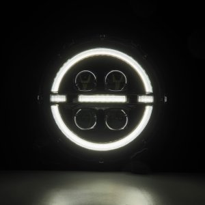 Jeep Wrangler JL Headlights - AlphaRex - Nova-Series LED Proj with Activ Light/Seq Signal/DRL - Black - `18-`23