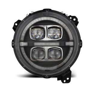 Jeep Wrangler JL Headlights - AlphaRex - Nova-Series LED Proj with Activ Light/Seq Signal/DRL - Black - `18-`23