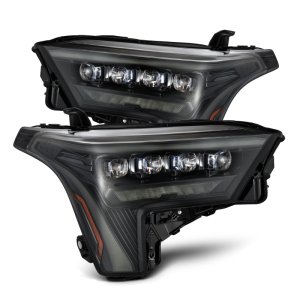 Toyota Tundra Headlights - AlphaRex - NOVA-Series with Amber DRL - Alpha-Black - `22-`23