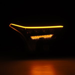 Toyota Tundra Headlights - AlphaRex - NOVA-Series with Amber DRL - Alpha-Black - `22-`23