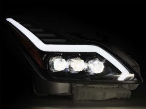 Infiniti G37 Headlights - AlphaRex - NOVA LED Proj with Activ Light/Seq Signal/DRL - Chrome - `08-`13