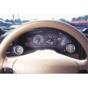 Ford Mustang Gauge Pod - Dual - AutoMeter - Instrument Cluster Bezel, 52mm - Black - `94-`00