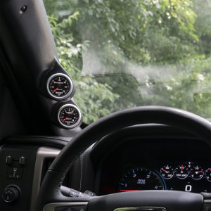 Chevrolet Silverado Gauge Pod - AutoMeter - Dual Pillar 2-1/16 inch - Black - `14-`15