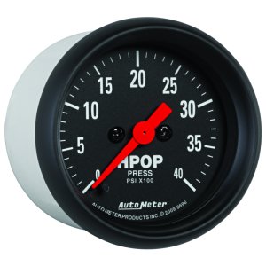 Ford Powerstroke Engine Oil Pressure Gauge - AutoMeter - Z Series 2-1/16in 4K PSI with Digital Stepper Motor - `94-`03