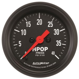Ford Powerstroke Engine Oil Pressure Gauge - AutoMeter - Z Series 2-1/16in 4K PSI with Digital Stepper Motor - `94-`03