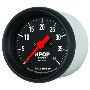Ford Powerstroke Engine Oil Pressure Gauge - AutoMeter - Z Series 2-1/16in 4K PSI with Digital Stepper Motor - `94-`03