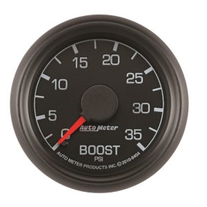 Ford F-250 Super Duty Triple Pillar Gauge Kit - A-Pillar - AutoMeter - Triple A-Pillar, Factory Match, Green LED, Boost/EGT/Trans Temp - Black - `99-`07
