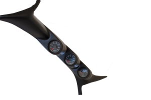 Ford F-350 Super Duty Triple Pillar Gauge Kit - A-Pillar - AutoMeter - Triple A-Pillar, Factory Match, Green LED, Boost/EGT/Trans Temp - Black - `99-`07 Ford F-350 Super Duty Triple Pillar Gauge Kit - A-Pillar - AutoMeter - Triple A-Pillar, Factory Match, Green LED, Boost/EGT/Trans Temp - Black - `99-`07