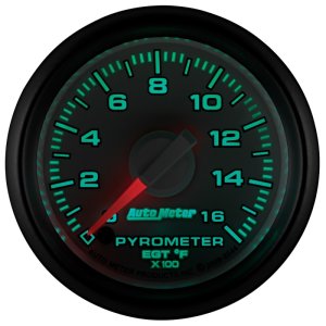 Dodge Ram 3500 EGT Pyrometer Gauge - AutoMeter - Factory Match, Full Sweep Electronic, 0-1600°F, Stepper Motor, 52.4mm (2-1/16 in) - `03-`09