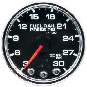 Dodge Ram Gauge - AutoMeter - Spek-Pro Fuel Rail Pressure 2 1/16in 30Kpsi Stepper Motor - `03-`08 Dodge Ram Gauge - AutoMeter - Spek-Pro Fuel Rail Pressure 2 1/16in 30Kpsi Stepper Motor - `03-`08