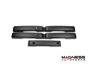 Ford Bronco Door Handle Cover - Matte Carbon Fiber - 5pc Ford Bronco Door Handle Cover - Matte Carbon Fiber - 5pc