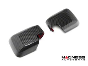 Ford Bronco Rear View Mirror Cover Set - Matte Carbon Fiber Finish - w/o 360 camera Ford Bronco Rear View Mirror Cover Set - Matte Carbon Fiber Finish - w/o 360 camera