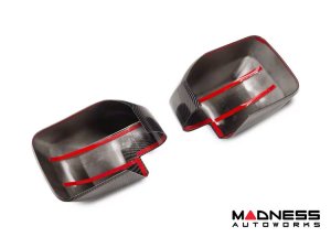 Ford Bronco Rear View Mirror Cover Set - Matte Carbon Fiber Finish - w/o 360 camera Ford Bronco Rear View Mirror Cover Set - Matte Carbon Fiber Finish - w/o 360 camera