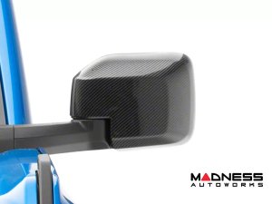 Ford Bronco Rear View Mirror Cover Set - Matte Carbon Fiber Finish - w/o 360 camera Ford Bronco Rear View Mirror Cover Set - Matte Carbon Fiber Finish - w/o 360 camera