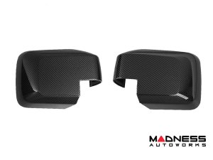Ford Bronco Rear View Mirror Cover Set - Matte Carbon Fiber Finish - w/o 360 camera Ford Bronco Rear View Mirror Cover Set - Matte Carbon Fiber Finish - w/o 360 camera