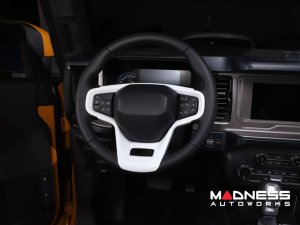Ford Bronco Steering Wheel Trim Cover - Gloss White Ford Bronco Steering Wheel Trim Cover - Gloss White